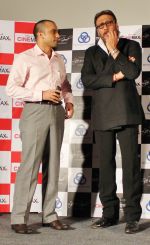 Anand shukla with jackie shroff at Ektanand Pictures LIFE IS GOOD trailer launch in Cinemax, Mumbai on 5th JUly 2012.JPG